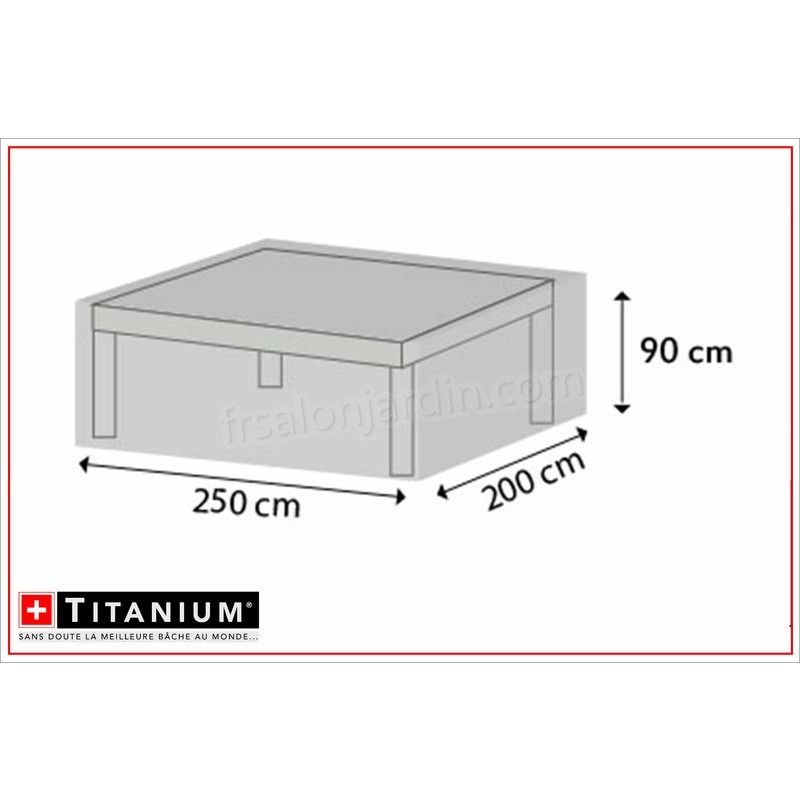 Housse de protection indéchirable pour table rectangulaire TITANIUM® - 250 x 200 x 90 cm prix d’amis - -2