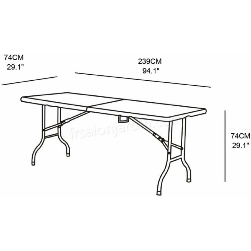 Table pliante rectangulaire 239x74x74cm Werkapro prix d’amis - -4