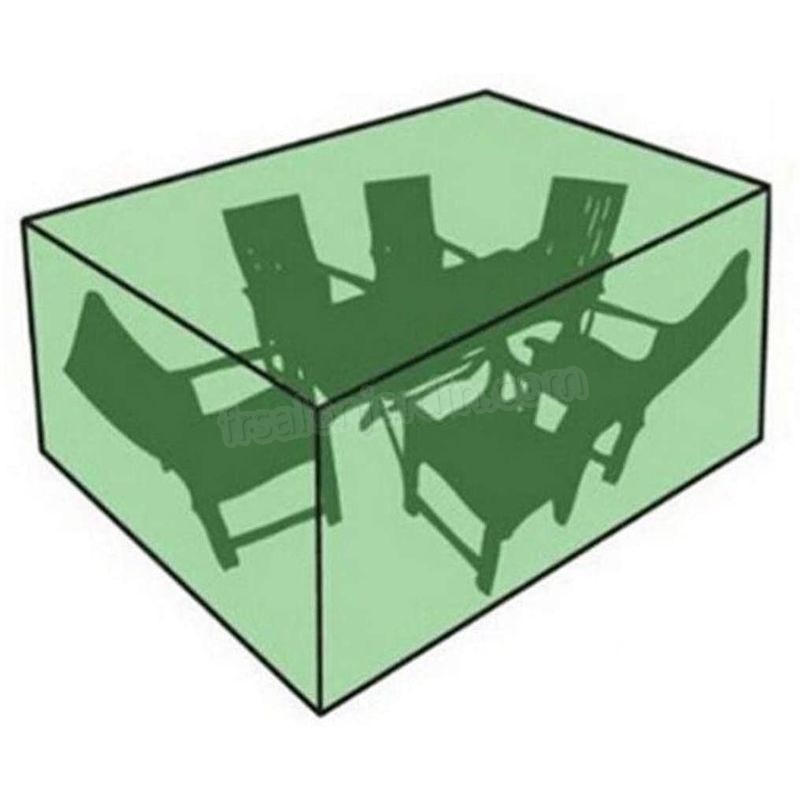 Housse de protection rectangulaire imperméable pour meubles de jardin, protection contre les UV, 13 tailles (vert) - Des tailles différentes prix d’amis - -2