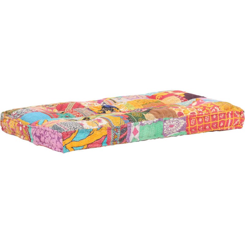 Coussin de canapé palette Multicolore Tissu Patchwork prix d’amis - -2