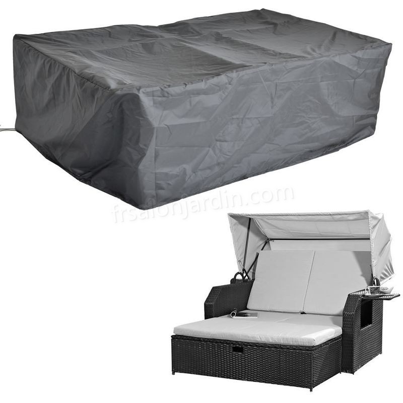 Bc-elec - HMRC-16 Housse de protection pour tables et meubles de jardin, Oxford 210D + traitement UV, 192x82x65cm prix d’amis - -4