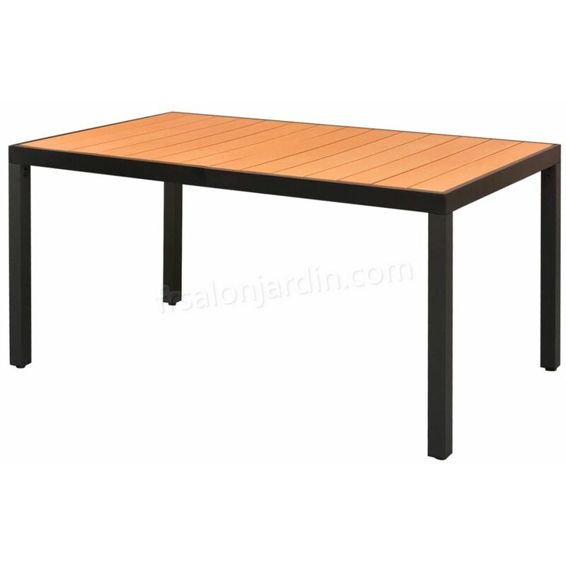 vidaXL Table de Jardin Aluminium et WPC Table de Patio Table de Terrasse Table de Salle à Manger Dîner Arrière-cour Extérieur Multi-taille prix d’amis - -0
