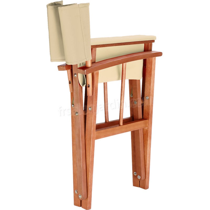 DEUBA - Chaise de Jardin « Cannes » - différentes couleurs - pliable - bois d'eucalyptus certifié FSC - pré-huilé - design régisseur - Fauteuil prix d’amis - -4