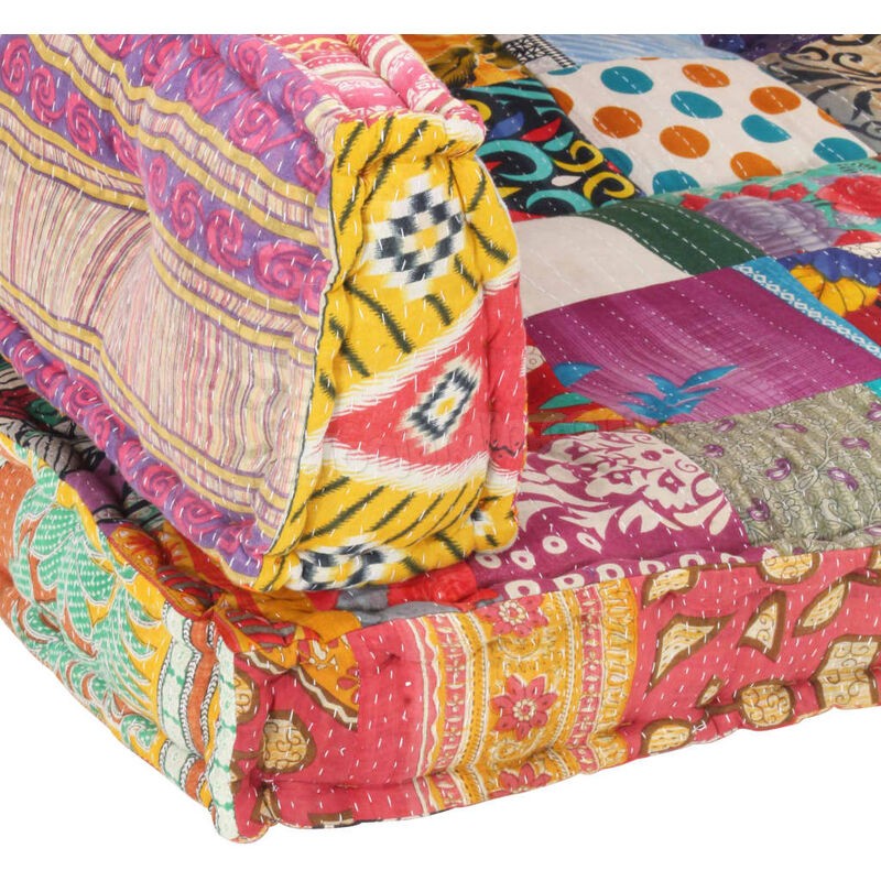 Coussin de canapé palette Multicolore Tissu Patchwork prix d’amis - -3