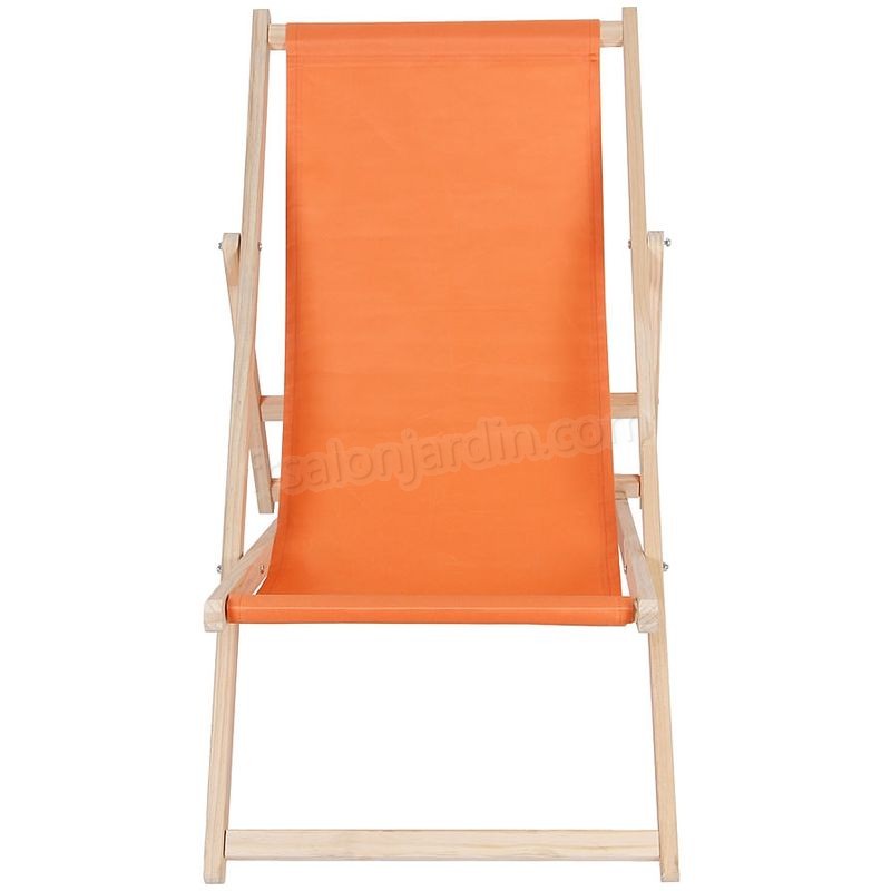 Canapé de plage, divan de jardin chaise longue de jardin en bois divan pliant - orange prix d’amis - -1