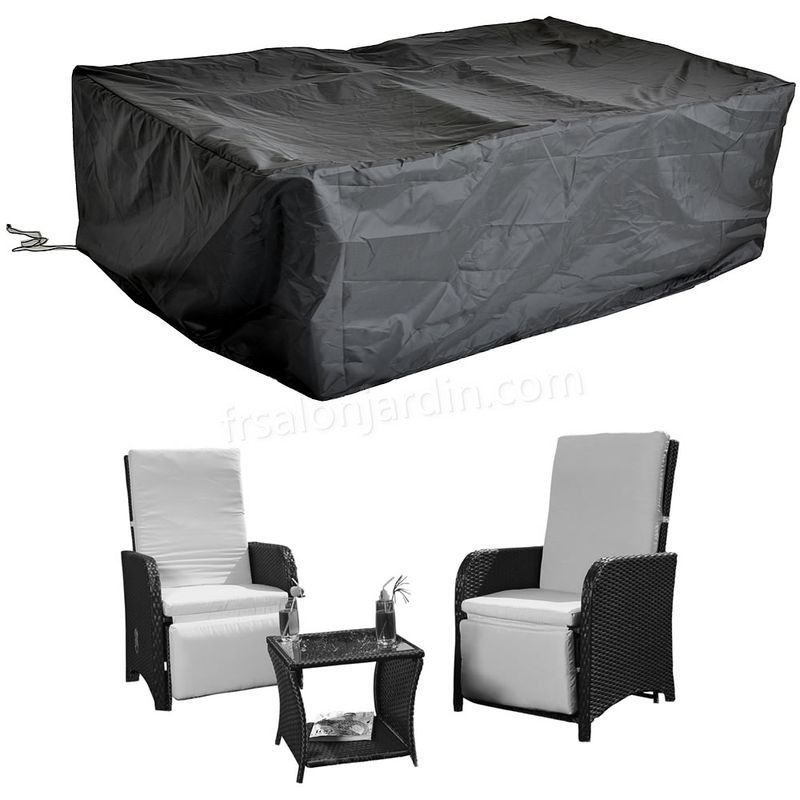 Melko Housse de protection pour meubles de jardin, noire, 132 x 114 x 104 cm prix d’amis - -0