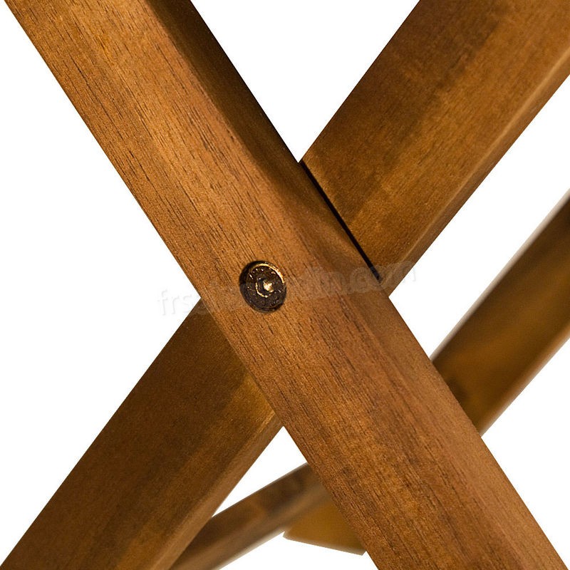 Deuba Table basse pliante en bois d'acacia Tables jardin d'appoint 46x46cm Pliable Jardin Terrasse Intérieur Extérieur prix d’amis - -4