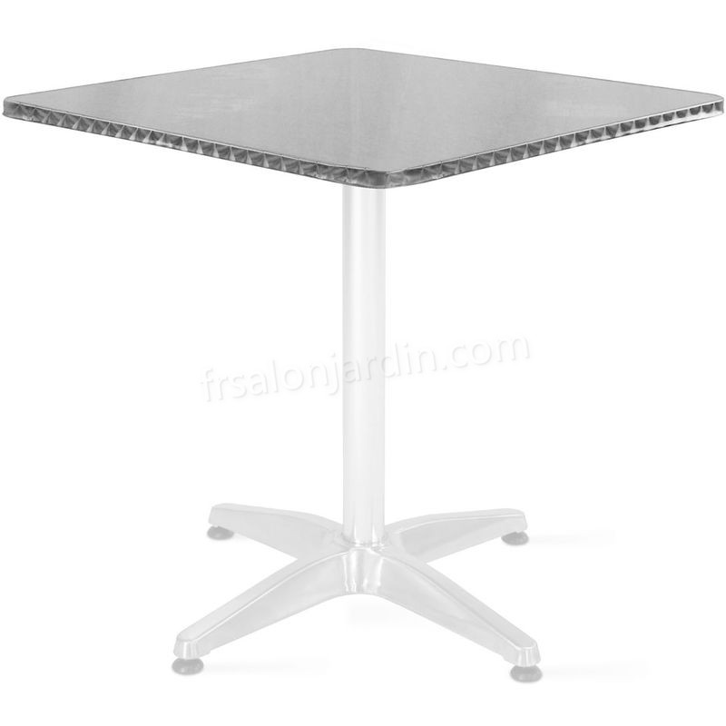 Plateau de table de terrasse carrée en aluminium 70x70cm prix d’amis - -3