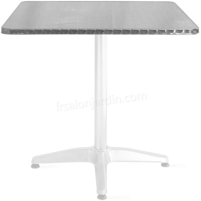 Plateau de table de terrasse carrée en aluminium 70x70cm prix d’amis - -2