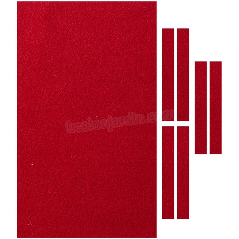 Feutre de nappe de billard 2.8x1.4m + bandes 6x pour table de billard de billard 9FT rouge rouge prix d’amis - -1