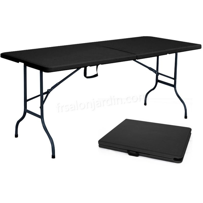 Table pliante noire 180cm 8 places PEHD prix d’amis - -4