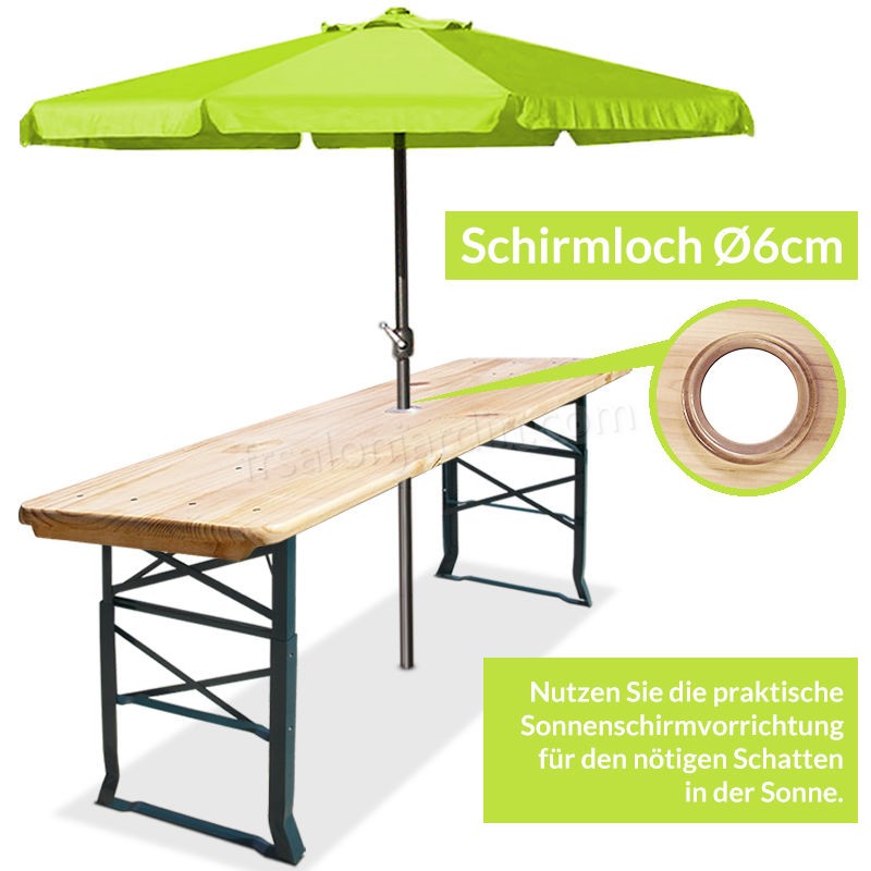 Table haute pliable - Hauteur réglable 170cm - Table de bar Emplacement parasol prix d’amis - -4