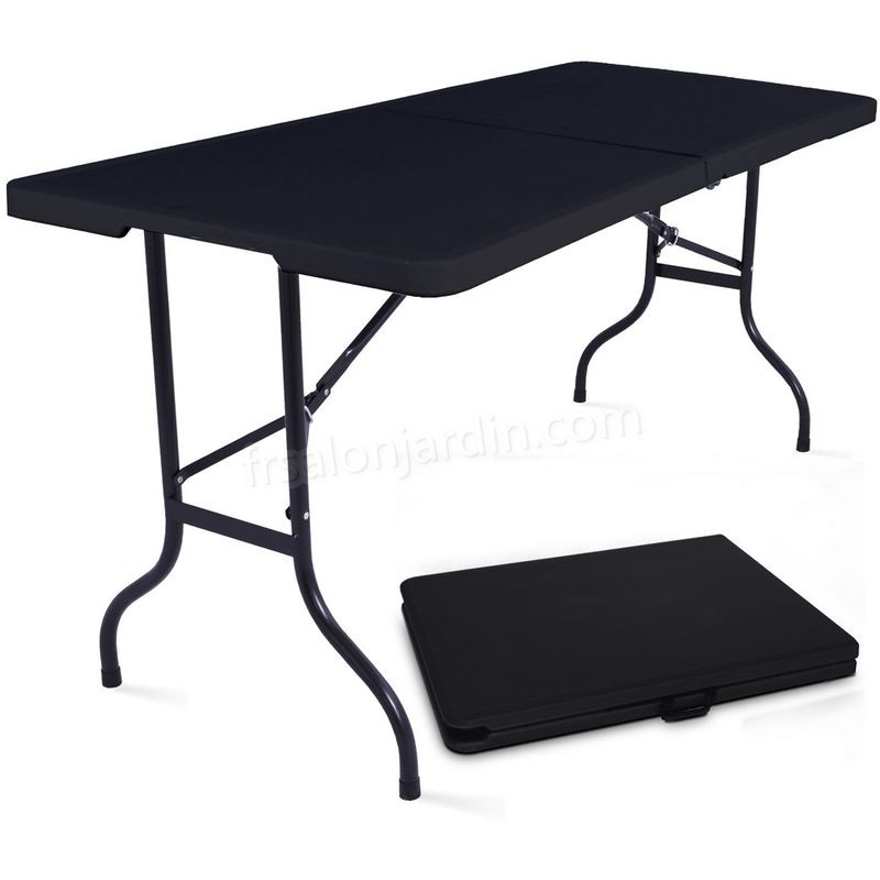 Table pliante noire 180cm 8 places PEHD prix d’amis - -0