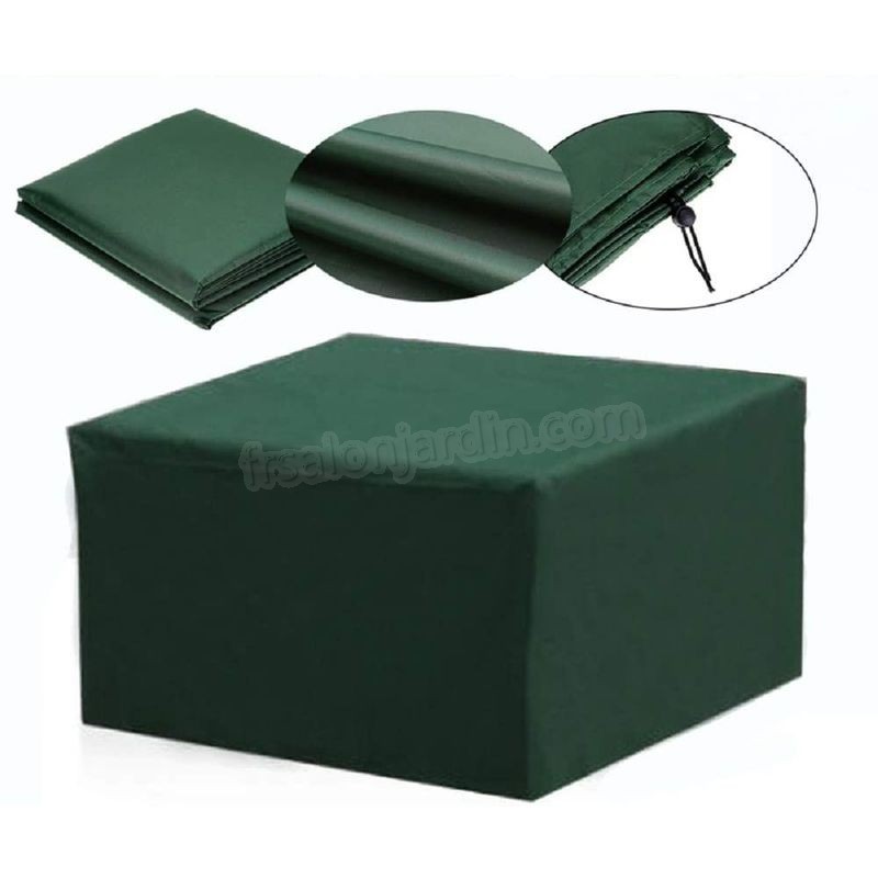 Housse de protection rectangulaire imperméable pour meubles de jardin, protection contre les UV, 13 tailles (vert) - Des tailles différentes prix d’amis - -0