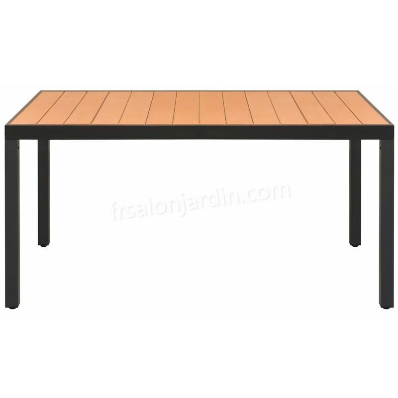 vidaXL Table de Jardin Aluminium et WPC Table de Patio Table de Terrasse Table de Salle à Manger Dîner Arrière-cour Extérieur Multi-taille prix d’amis - -1