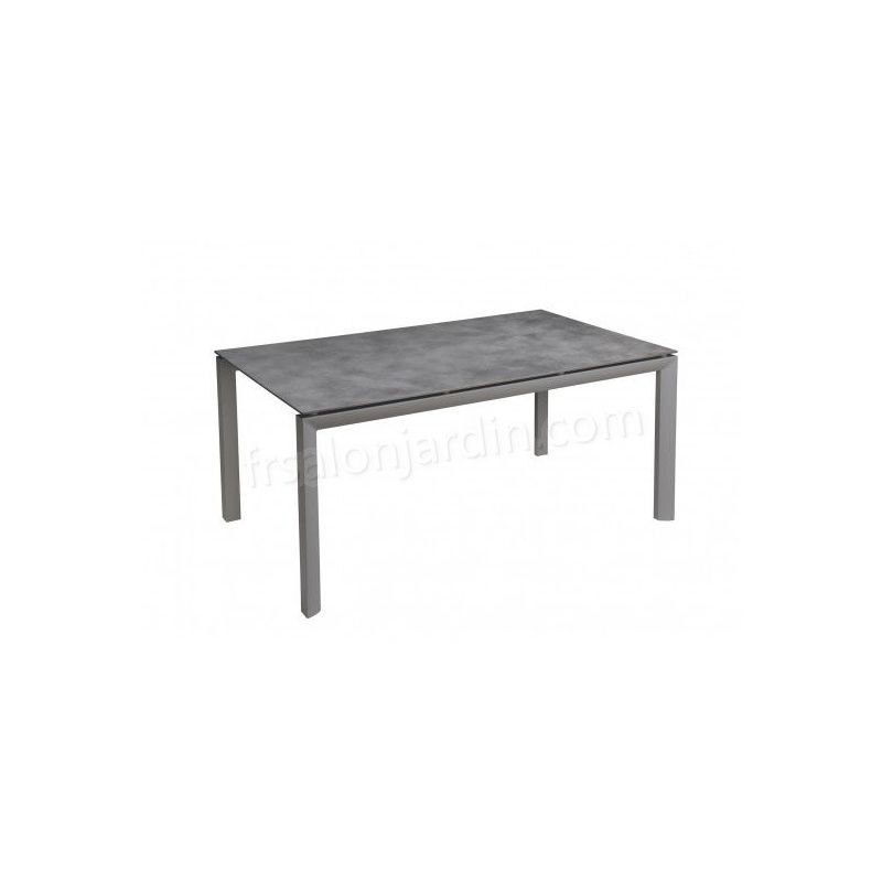 TABLE GREGGIA 160 HPL BETON TOUCH coloris gris platinium - gris platinium prix d’amis - -0