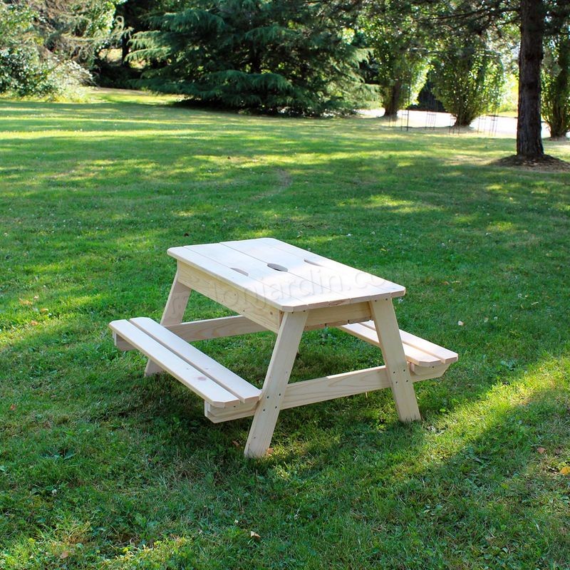 Table en bois pour enfant avec bac à sable intégré - Soulet prix d’amis - -1