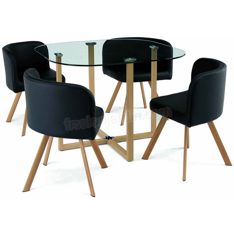 MOSAIC - Table Mosaic + 4 chaises noir prix d’amis - -0