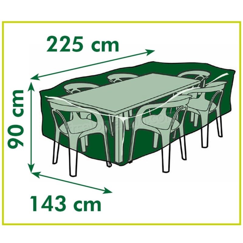 Housse de protection pour table rectangulaire et chaises de jardin prix d’amis - -2