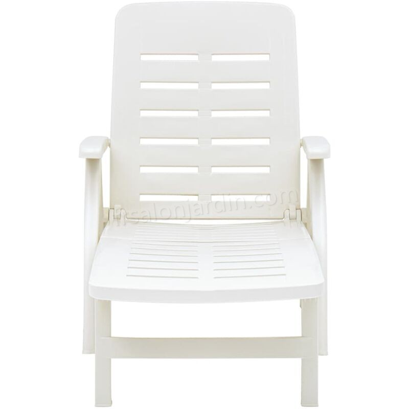 Chaise longue pliable Plastique Blanc prix d’amis - -1