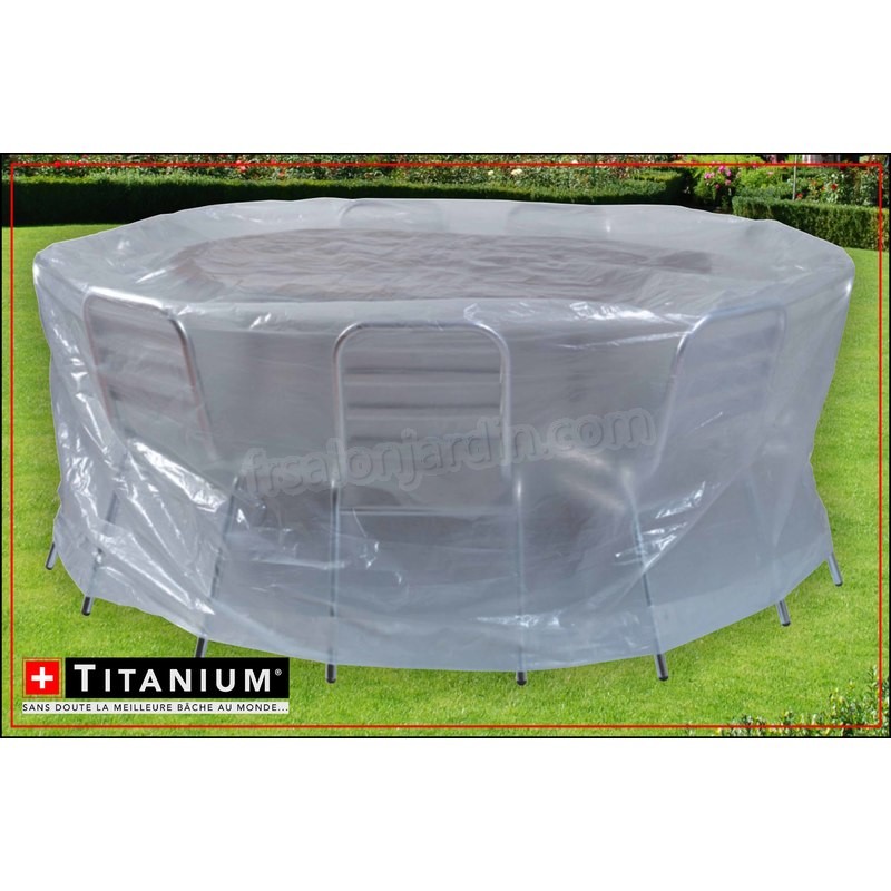Housse de protection indéchirable pour table ronde TITANIUM® - 215 x 90 cm prix d’amis - -0