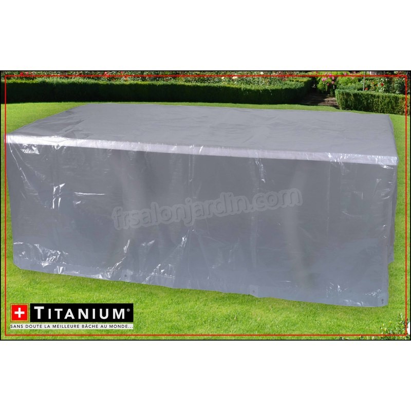 Housse de protection indéchirable pour table rectangulaire TITANIUM® - 250 x 200 x 90 cm prix d’amis - -0