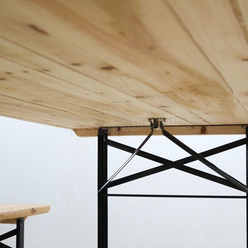 Table en bois 180 cm pieds pliants prix d’amis - -2
