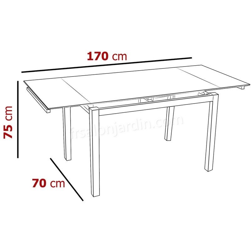 LITORAL - Table extensible avec 6 chaises blanches prix d’amis - -3