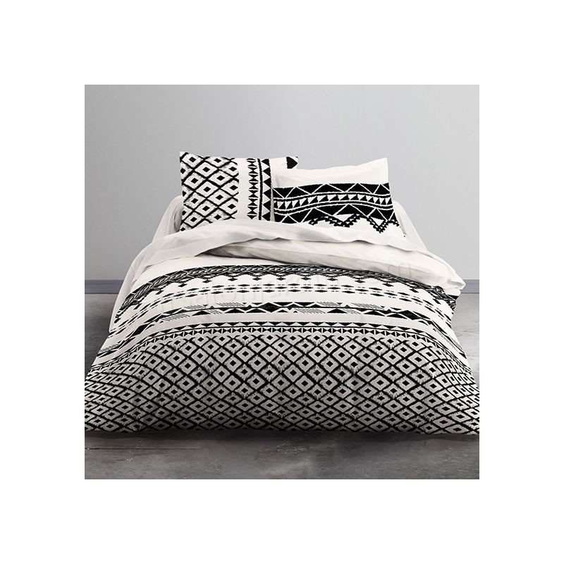 Parure de lit en coton 57 fils - 260 x 240 cm - Mawira Keops - Livraison gratuite prix d’amis - -0