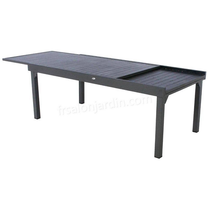 Table extensible rectangulaire alu Piazza 10/12 places Graphite - Hespéride prix d’amis - -3