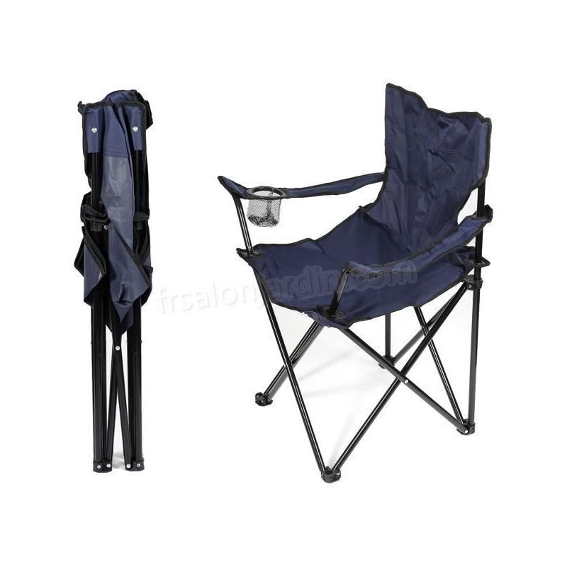 HU BLEU Multi-Fonction Extérieur Chaise Pliante Pour Pêche Jardin Camping prix d’amis - -1