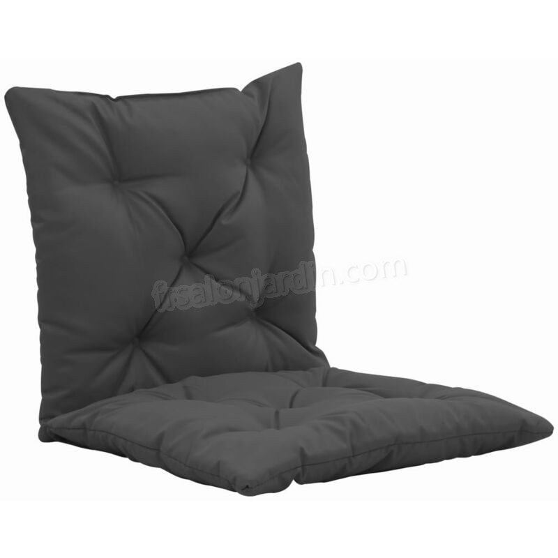Coussins de chaise pivotante 2 pcs Anthracite 50 cm Tissu prix d’amis - -2