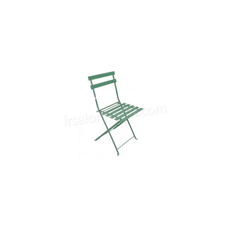 Chaise de jardin pliante BISTROT - Verte - Lot de 2 prix d’amis - -0