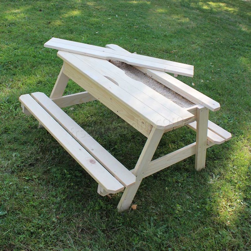 Table en bois pour enfant avec bac à sable intégré - Soulet prix d’amis - -4