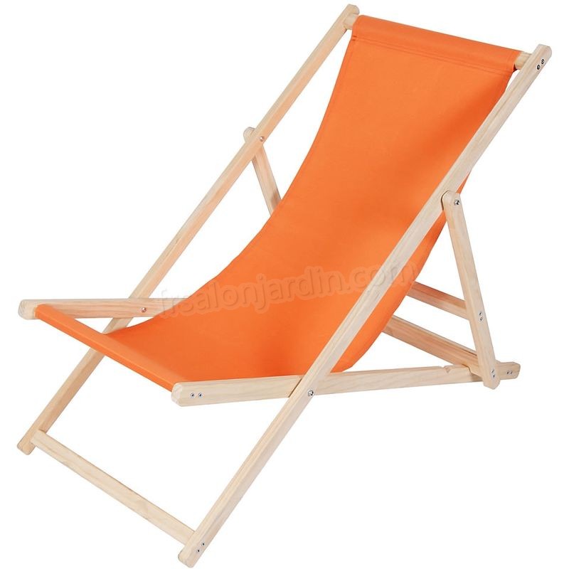 Canapé de plage, divan de jardin chaise longue de jardin en bois divan pliant - orange prix d’amis - -0