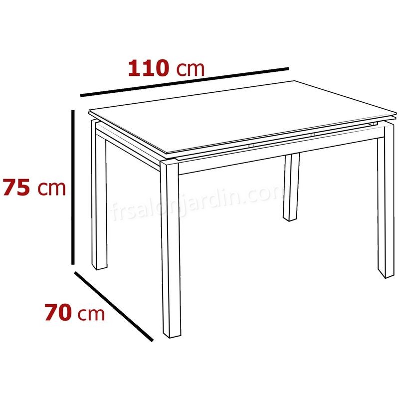 LITORAL - Table extensible avec 6 chaises blanches prix d’amis - -4