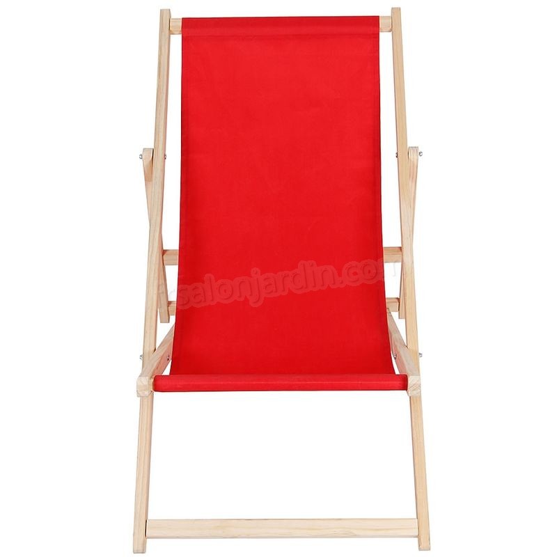 Canapé de plage, divan de jardin chaise longue de jardin en bois divan pliant - rouge prix d’amis - -1