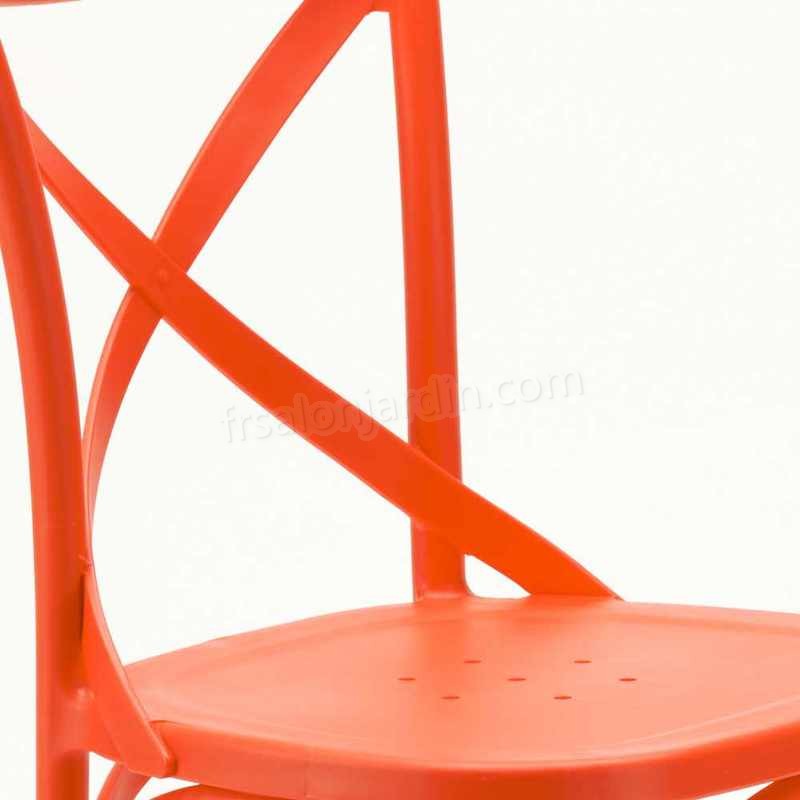 Chaise de cuisine restaurant en polypropylène VINTAGE Paysan Cross design prix d’amis - -3