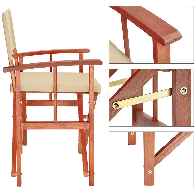 DEUBA - Chaise de Jardin « Cannes » - différentes couleurs - pliable - bois d'eucalyptus certifié FSC - pré-huilé - design régisseur - Fauteuil prix d’amis - -2