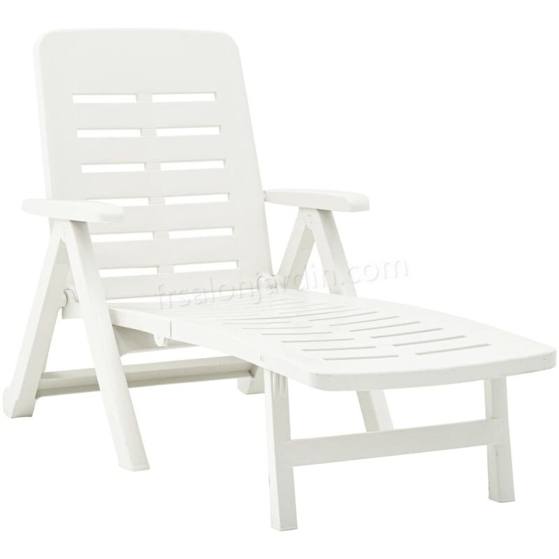 Chaise longue pliable Plastique Blanc prix d’amis - Chaise longue pliable Plastique Blanc prix d’amis