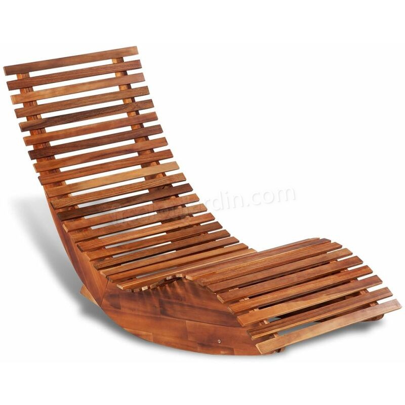 Chaise longue basculante Bois d'acacia prix d’amis - Chaise longue basculante Bois d'acacia prix d’amis