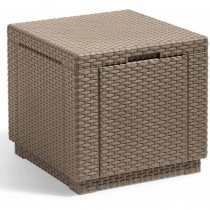 Allibert Pouf de Rangement Cube Cappuccino 228749 prix d’amis