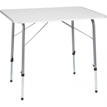 Table de Camping, Table de Pique Nique, Table de Jardin Ajustable en Hauteur - Pliante 80 cm x 60 cm x 68 cm Blanc prix d’amis