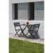 Ensemble table de jardin MARIUS pliante en aluminium 70x70 cm + 2 chaises pliantes - ANTHRACITE prix d’amis - 1
