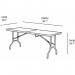 Table pliante rectangulaire 239x74x74cm Werkapro prix d’amis - 4
