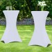 Housse blanche x2 pour table haute pliante 105 cm prix d’amis - 0