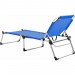 Chaise longue pliable extra haute pour seniors Bleu Aluminium prix d’amis - 4