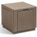 Allibert Pouf de Rangement Cube Cappuccino 228749 prix d’amis - 0