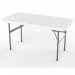 Table en Plastique Robuste, Table Pliante Transportable, 124 x 61 cm, Blanc, Pliable en deux, Matériau: HDPE prix d’amis - 0