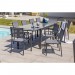 Ensemble table de jardin _ rallonge 200/300 cm + 8 chaises et 2 fauteuils en aluminium et textilene - GRIS ANTHRACITE prix d’amis - 0